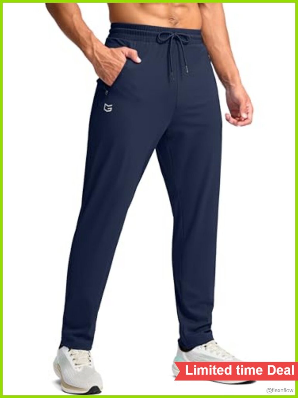 Men's Tall Sweatpants with Zipper Pockets Tapered Leg Athletic Workout Pants